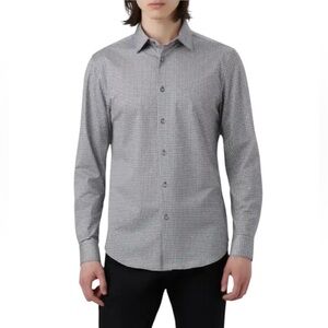 Sand Red Carpet size 40 or M geometric print 2 ply regular fit button down shirt